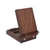 KINGART 702 Adjustable Wood Table Sketchbox Easel, Premium Beechwood Espresso