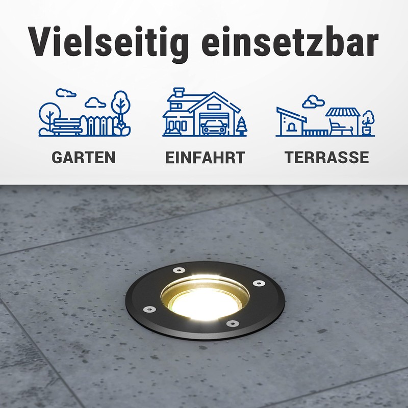 lambado® Flat LED Floor Spotlight RGB for Outdoor Use with
