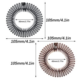 Full Circular Stretch Comb, 2 Pcs Stretch Hair Comb Band, Flexible Plastic Circle Comb, Circular Tooth Headband Brand: CCLKHY