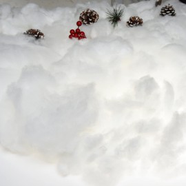 Rocinha Fake Snow Decoration 30 Ounce Artificial Snow for Christmas Village Display Fluffy Faux Snow for Table Christmas Tree White Christmas Decorations