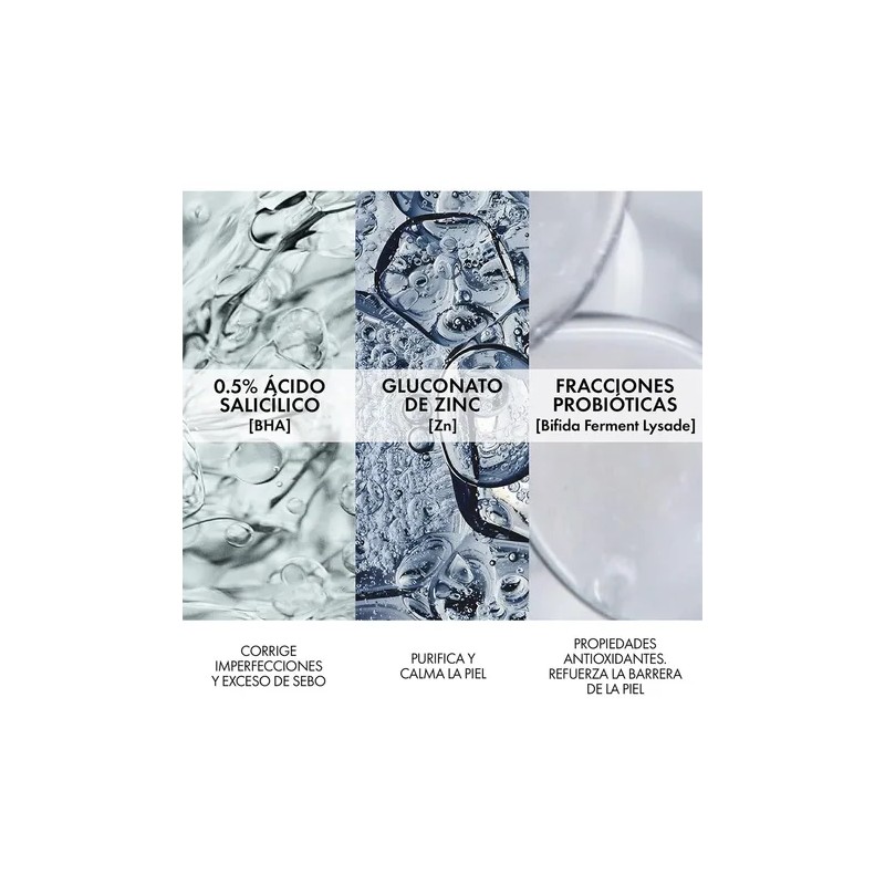 Vichy Normaderm Gel Limpiador 400 ml | Gel Facial Antiacné Hipoalergénico