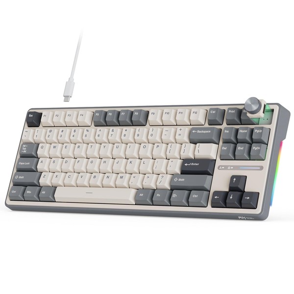 RK ROYAL KLUDGE R87 Pro Wired Mechanical Keyboard with Hot