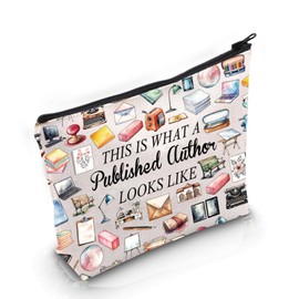 PYOUL New Author Gift This is What A Published Author Looks Like Makeup Bag Writer Cosmetic Bag Creative Writing SCH-ool Graduation Gift (Author Looks Like Bag)