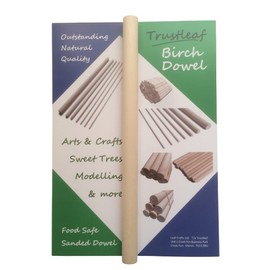 Trustleaf 19mm x 30cm Birch Hardwood Wooden Dowels (5 Dowels)