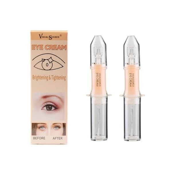 2Pack Instant Temporary Eye Cream Set,Visuasource 1ml Eye Tightening Serum