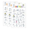 Petit Fancy Petit Tattoo TS013, cat, 3 pieces / 쁘띠팬시 쁘띠타투 TS013, 캣, 3개