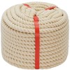 3/8 inch x 100 Feet Natural Soft Cotton Rope 3 Strand Twisted Rope for Wall Hanging, Decor Crafts Projects, Macrame Knotting and Home Decoration (Beige)