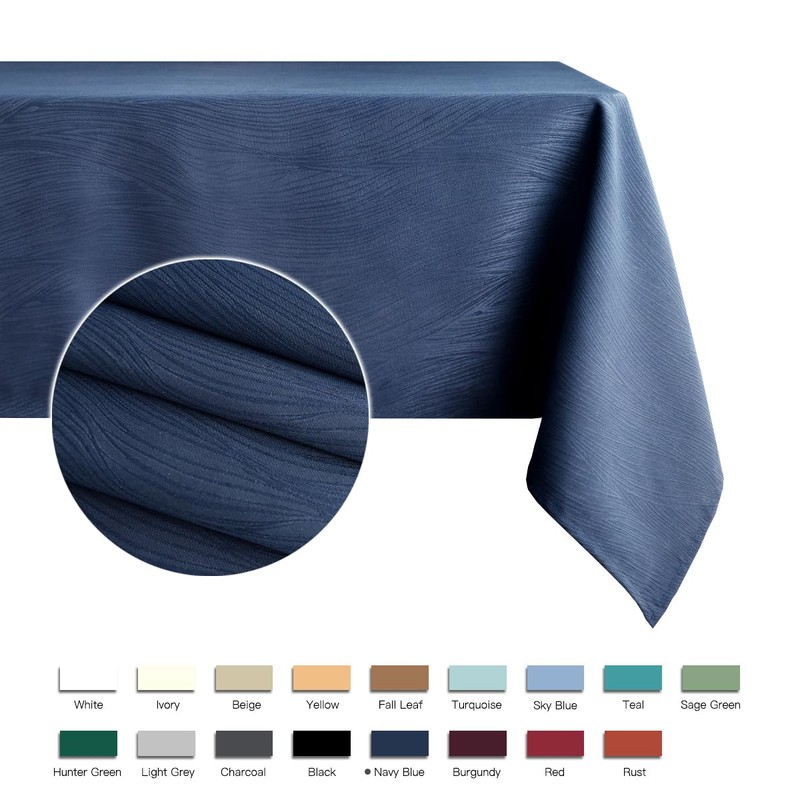 maxmill Jacquard Table Cloth Waving Pattern Water Resistant Wrinkle Resistance