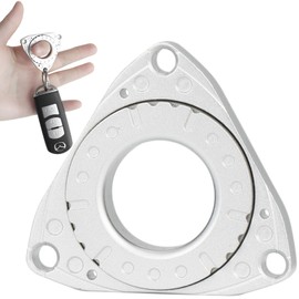 FREELOVE Rotary Engine Keychain Spinner Fidget Ring Toy, Metal Key Flipping Toy for Car Keys Karambit for Adults Teens, Big Bearing Mechanical Sound Kinetic EDC, Autism Sensory ADHD Anxiety, Silver