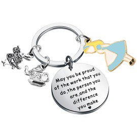 Alice Inspired Gift Wonderland Keychain Alice Gift May You Be Proud of The Work That You Do (Alice May you keychain)
