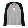 Cat With Santa Hat As Dancer Design Christmas Ballet Raglan