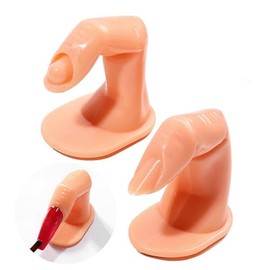 10 piezas de mano de práctica para uñas acrílicas, práctica de arte de uñas, dedos de práctica de plástico, dedos falsos