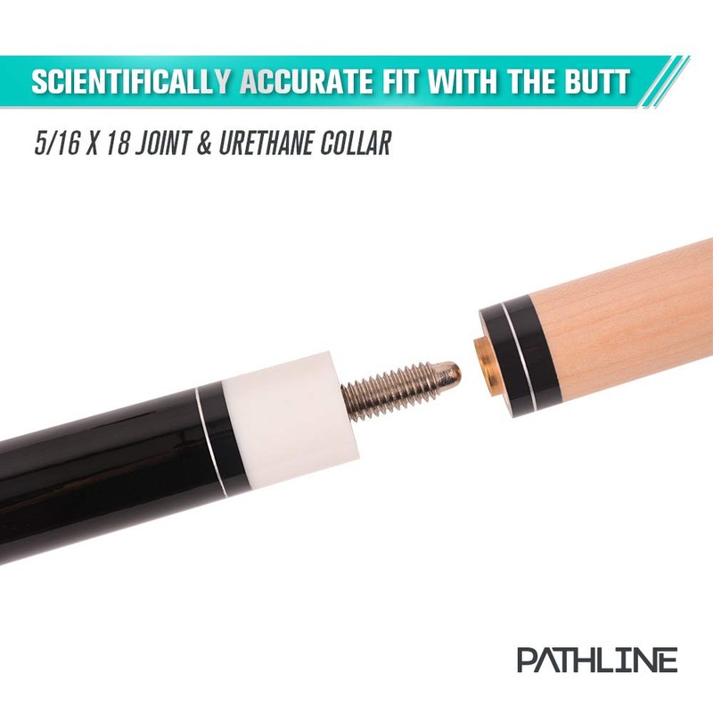 Pathline Pool Cue Stick - 58 inch Canadian Maple Billiard