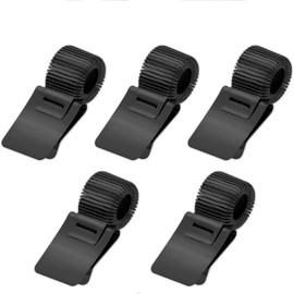Black Metal Pen Clip Holder, 5pcs Black Pen Clipboard Holders Universal Adjustable Pen Pencil Holder with Retractable Spring Loop for Notebook,Clipboard,Office Whiteboard