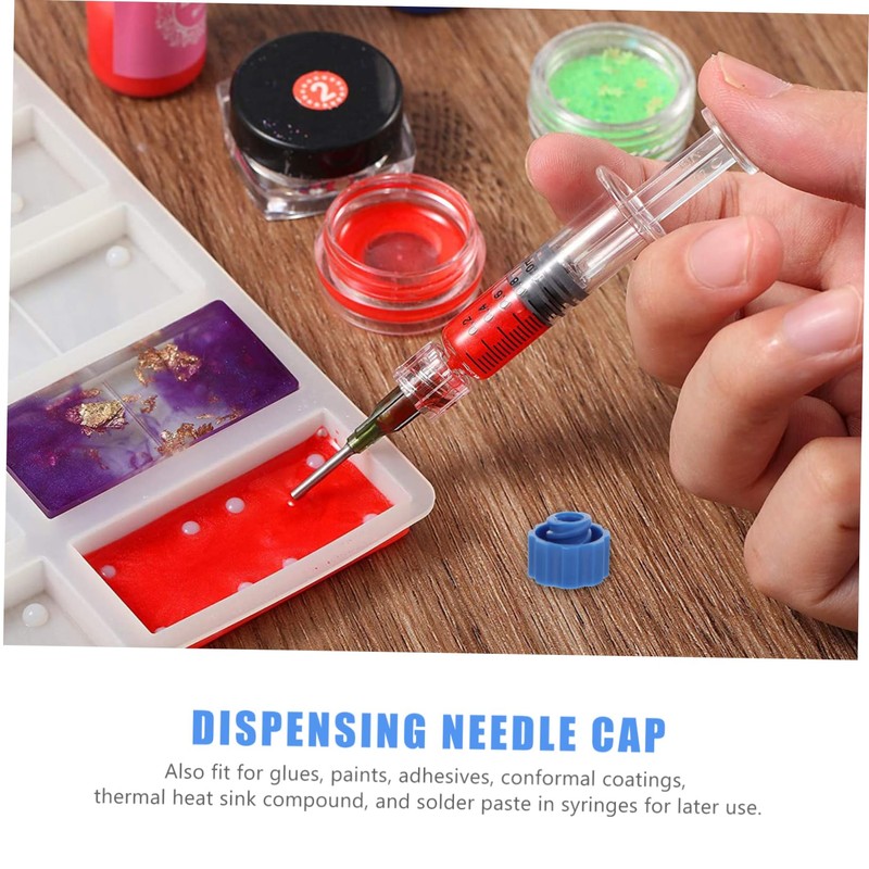 VILLFUL 3sets Plastic Tip Caps Luer Lock Caps for Dispensing