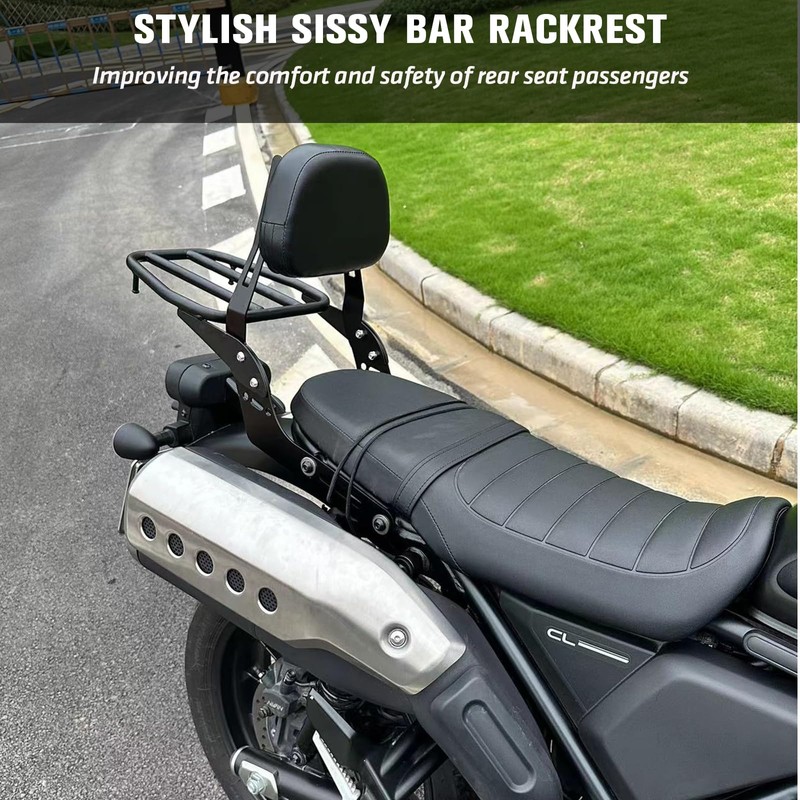CHIFUN Passenger Backrest Sissy Bar for Honda CL 500 CL300
