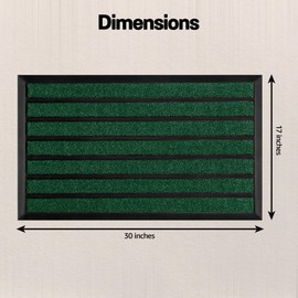 MaxMat Extra Durable Door Mat - Dirt Trapping Outdoor Welcome Mats - Non-Slip Outdoor Door Mats - Low Profile Front Door Mat - Indoor (Dark Green, 30'' x 17'')