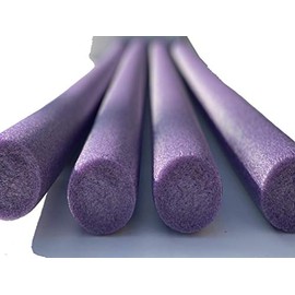 4 Pack Solid Core Flex Connex Swim Noodles 5 Foot Length (Purple)