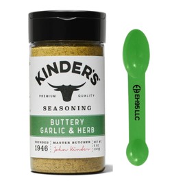 Kinders Buttery Garlic & Herb Seasoning 5 oz - 2 in 1 Measuring Spoon Included