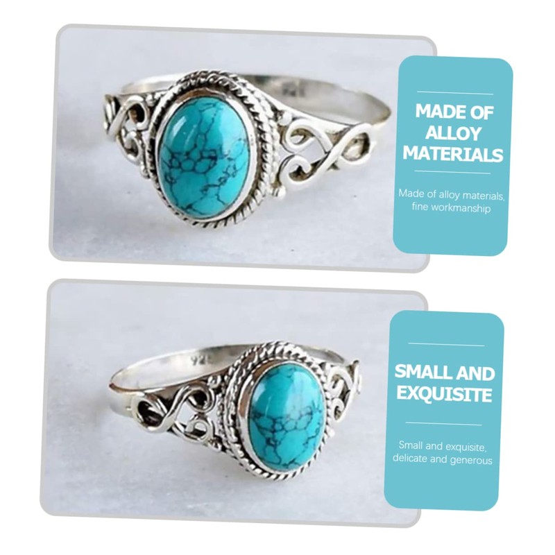 TEHAUX Pcs Elegant Ring for Women Western Jewelry Vintage Style