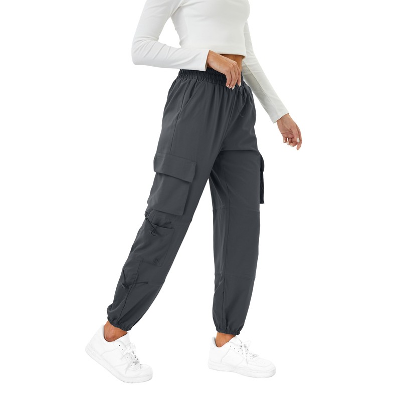 COPYLEAF Womens Parachute Cargo Pants with Pockets Quick Dry Hiking