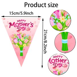 2Pack Happy Mothers Day Banner, Mother's Day Glitter Banner, Mothers Day Hanging Garland, Mother's Day Party Decoration, Mothers Day Triangle Flags for Mom Gift Mother's Day Party Decoration