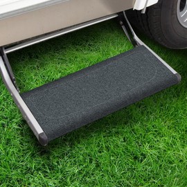 EFEALL Motorhome Step Doormat, Buckle Closure, Adjustable Carpet, Step RV, Non-Slip Motorhome Floor Mats for Step, for 7-10 Inch Deep Motorhome Steps, Grey
