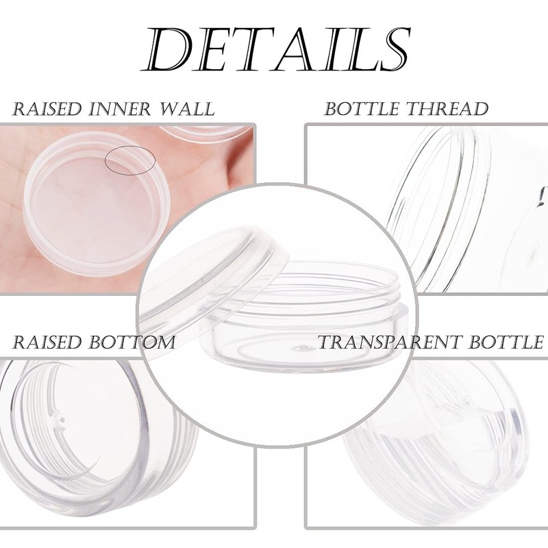ZEJIA 10 Gram Cosmetic Containers 10pcs Sample Jars with Lids
