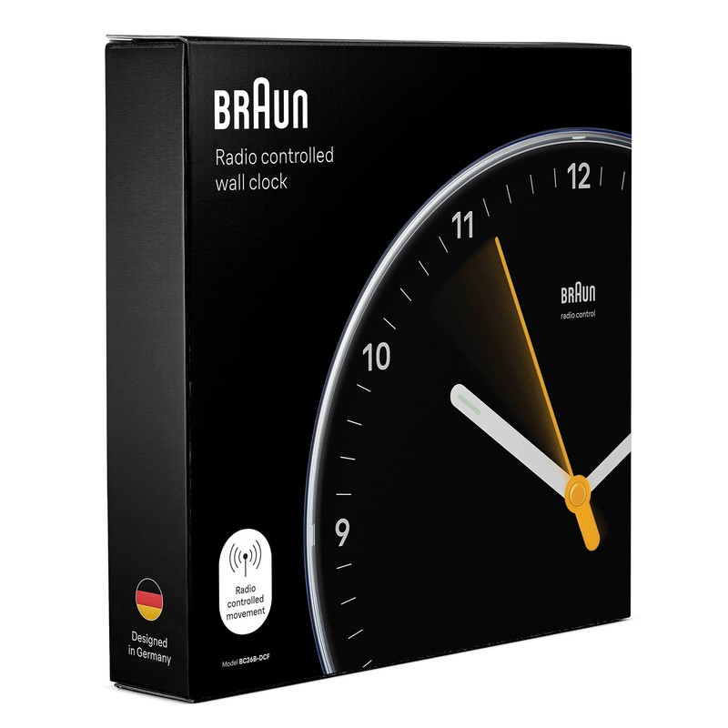 Braun BC26B-DCF Classic Radio Controlled Wall Clock Central European Time