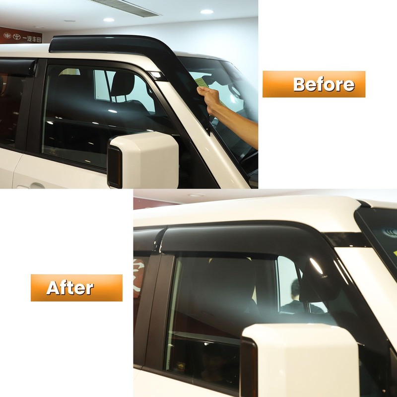 Car Side Window Visor Deflector Compatible with Toyota Land Cruiser