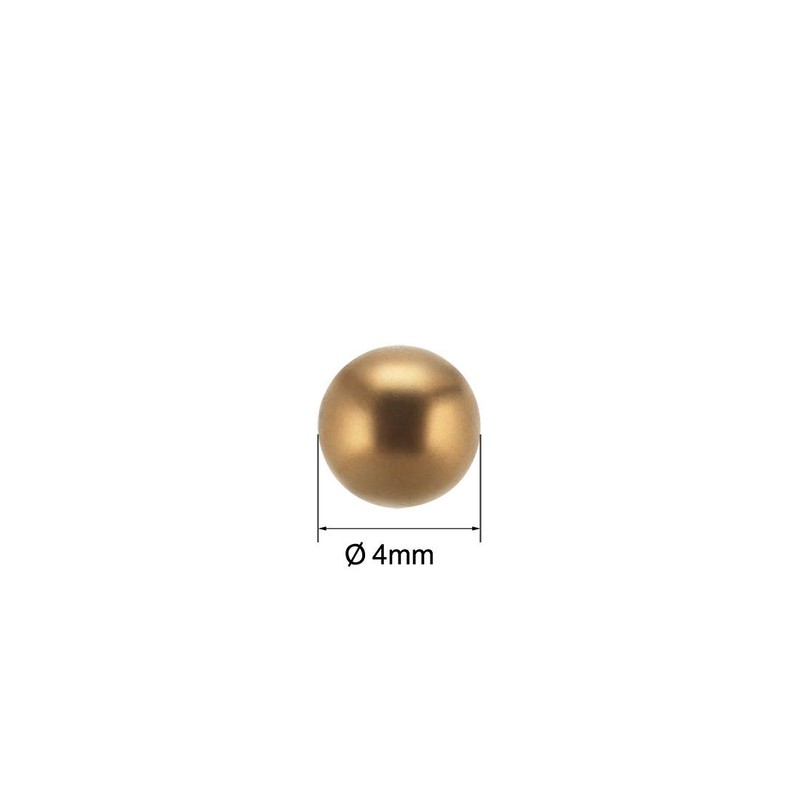 sourcing map 100 x Precision Balls, Solid Brass Balls, 4