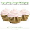 Regency Wraps 40-Count Greaseproof Baking Cups, Standard, Gold Matte