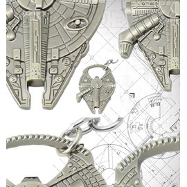 WOO LANDO Han Solo Millennium Falcon Bottle Opener in Spaceship Look with Key Ring 60 x 45 mm Gift Idea
