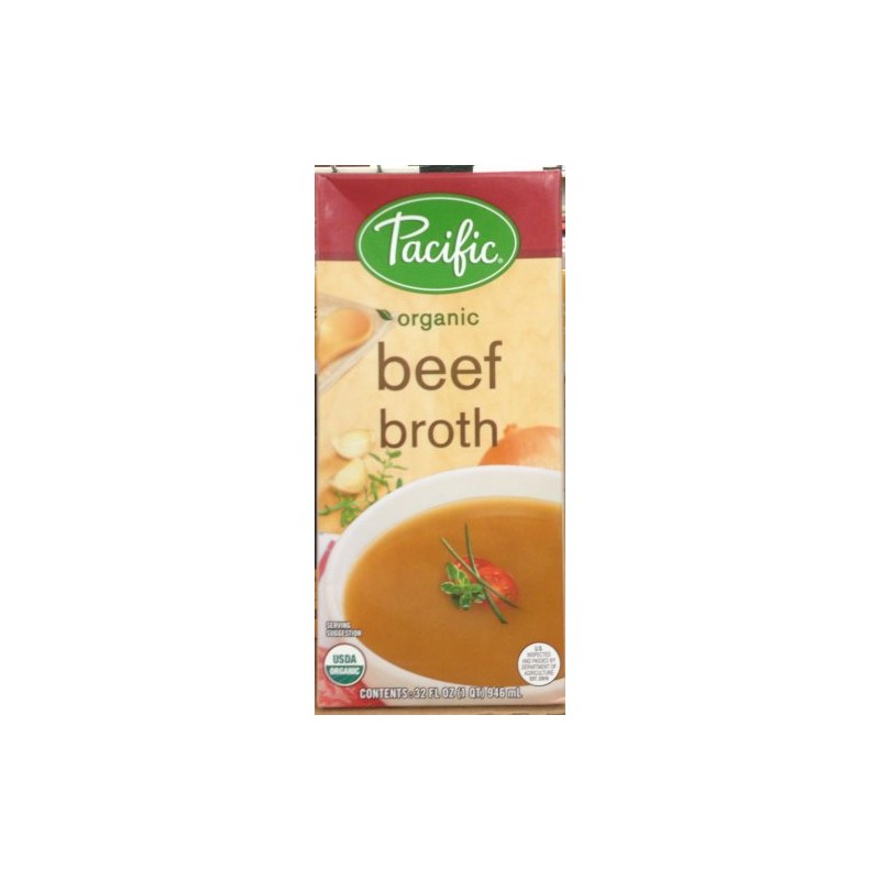Pacific Organic BEEF BROTH 32oz. (5-Pack)
