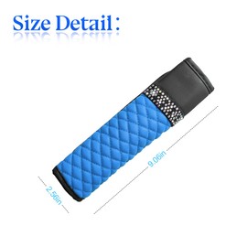 zipelo 2 Pcs Auto Seat Belt Cover, Breathable Leather Shoulder Pads Protect Your Neck, Harness Pads Strap for a More Comfortable Driving, Car Accessories Compatible with Adults Kids (Blue)