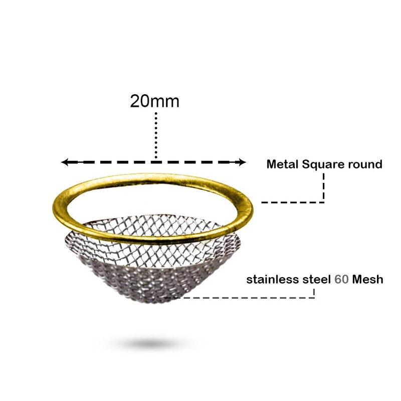 Fenny's Creations 20mm Pipe Screens Gauzes Conical Steel Brass Pipe
