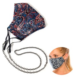 Beyond Trim Face Mask Holder Chain Strap Leash Lanyard Fashion Retainer Necklace Lightweight Lobster Claws 24 Inch T5019 Gunmeta