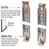 CRL Nickel Plated Adjustable Mirror Clip Set for 1/4" Beveled