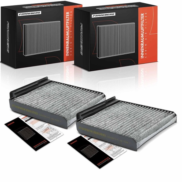 Frankberg 2 x Cabin Air Filter Pollen Filter with Activated