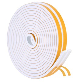 Draft Excluder for Doors, 6 mm(W) x 3 mm(T) x 12 m (L) Weather Stripping Door Seal Strip, Draft Excluder Tape for Windows and Doors, Window Seal Strip