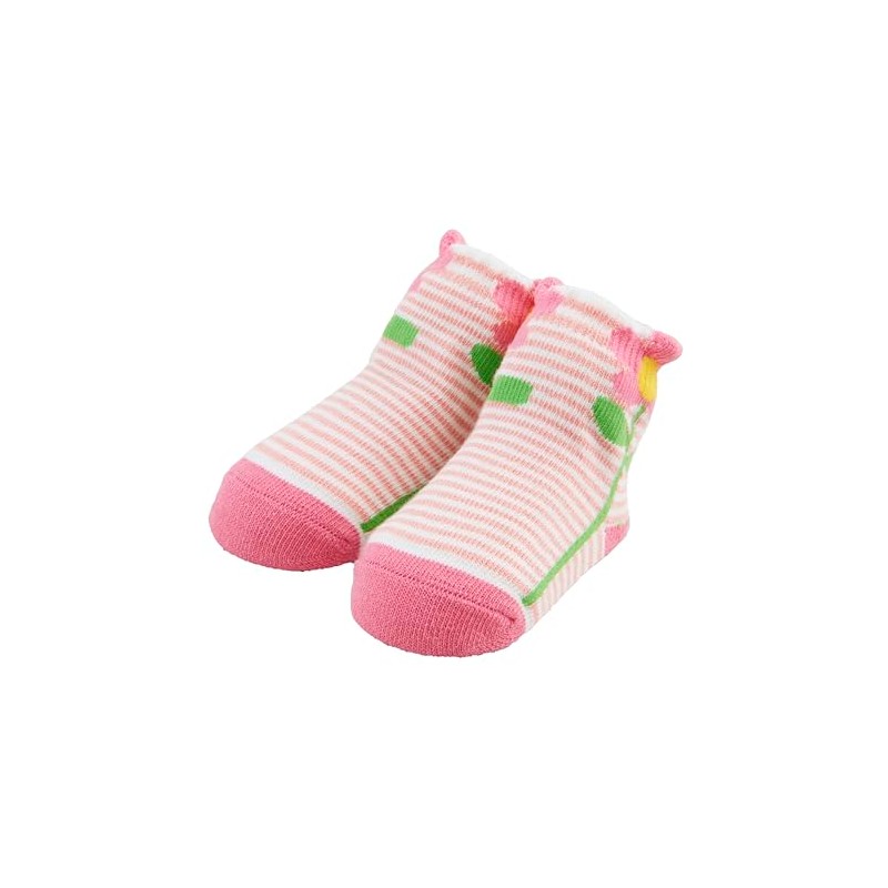 Mud Pie Baby Striped Flower Socks, 0-12M