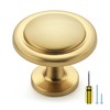 Ravinte 30 Pack 1-1/4" Cabinet Handles Brushed Brass Kitchen Knobs