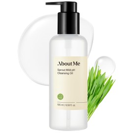 About Me Sprout Mild pH Cleansing Oil – Korean Single Step Oil Cleanser for Sensitive Skin – Daily PHA Gentle Exfoliation with Wheat & Broccoli Sprout – Korean Skin Care – 6.59oz, 195ml