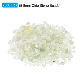 PATIKIL Chip Stone Beads, 350Pcs Crystals Gemstone Irregular Stone Loose Rocks Bead for DIY Jewelry Making Bracelet Necklace Earring, White Green