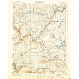 YellowMaps Stoddartsville PA topo map, 1:62500 Scale, 15 X 15 Minute, Historical, 1924, Updated 1938, 19.9 x 15.9 in - Polypropylene