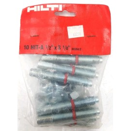 Hilti Hit-A 1/2" x 3-1/8" 88394/2 Concrete Anchor Threaded Rod/Bolt Set 10 Pcs