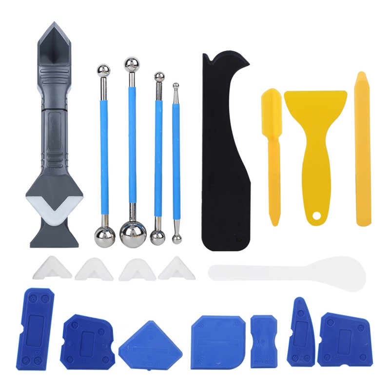22Pcs/Set Plastic Sealant Spreader Glass Glue Caulking Scraper Sewing Beautify