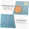 SOESFOUFU 20pcs Multi-function Lip Brush with Cover Man-made Fiber Applicators
