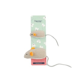 Hepper Catnip Mice Toy Set - Flax - 2-Pack
