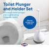 Clorox Toilet Plunger with Hideaway Holder Caddy Heavy-Duty Compact Design